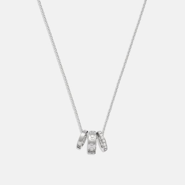 Kissing C Rondell Necklace Length 1.5cm, Height 1.0cm