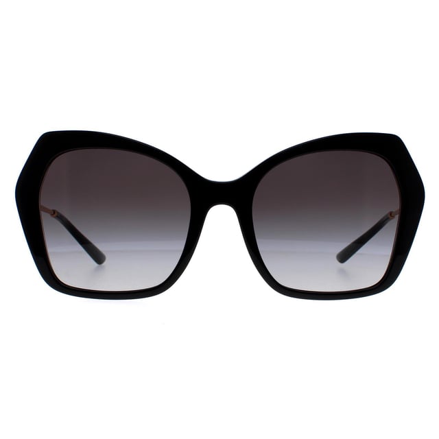 Dolce & Gabbana Butterfly Females Black Grey Gradient DG4399  Sunglasses are a fashionable and trendy eyewear option for Female from the luxury fashion brand. With a chic square frame made of high-quality acetate, these sunglasses feature tinted lenses that provide 100% UV protection. The unique gold-tone temple detailing with the iconic Dolce & Gabbana logo adds a touch of glamour and sophistication to the design, making them a perfect accessory for style-conscious Female.