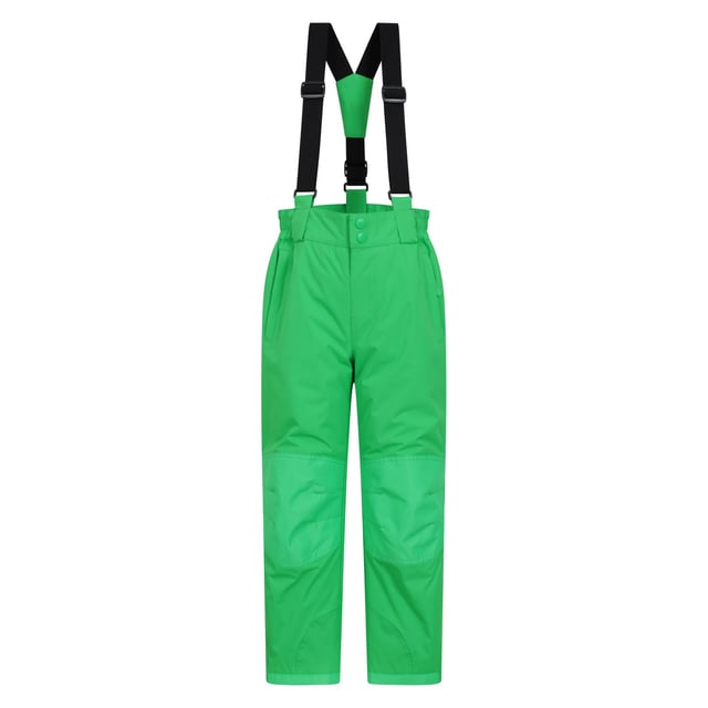 100% Polyester. Fabric: Double Layered. Pockets: 2 Side Pockets, Welted, Zip. Adjustable Braces, Detachable Braces, Reinforced Knee, Scuff Guards, Side Zip Ankles, Snow Gaiters. Fabric Technology: DWR Finish, Snowproof, Water Resistant. Waistline: Part Elasticated. Fastening: Stud, Zip Fly.