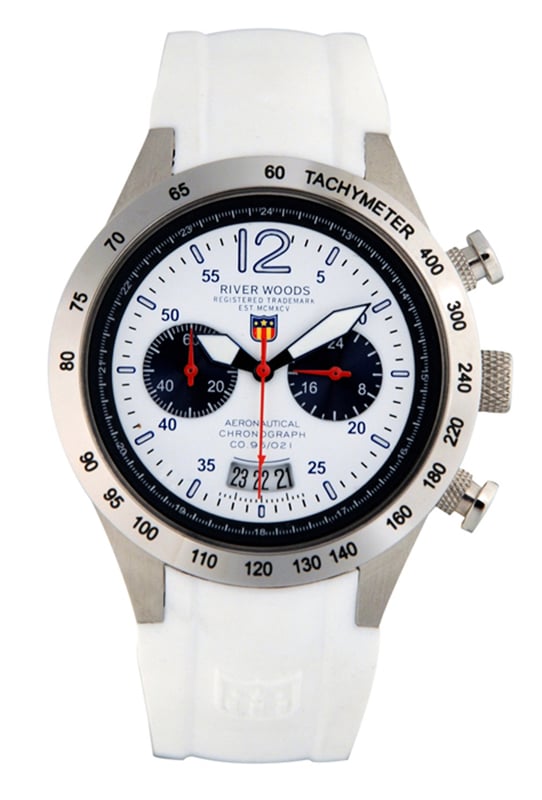 River Woods: Womens White Watch