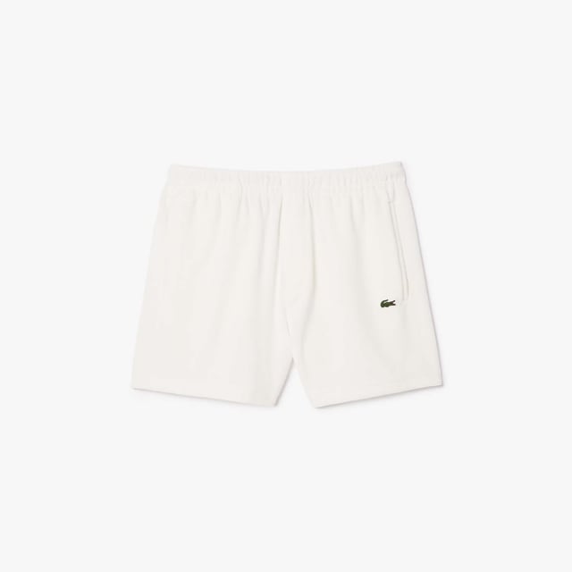 Mens Lacoste Regular Fit Terry Knit Paris Shorts  Terry knit cotton Drawstring waist Regular fit  straight cut  Side pocket Embroidered crocodile on side