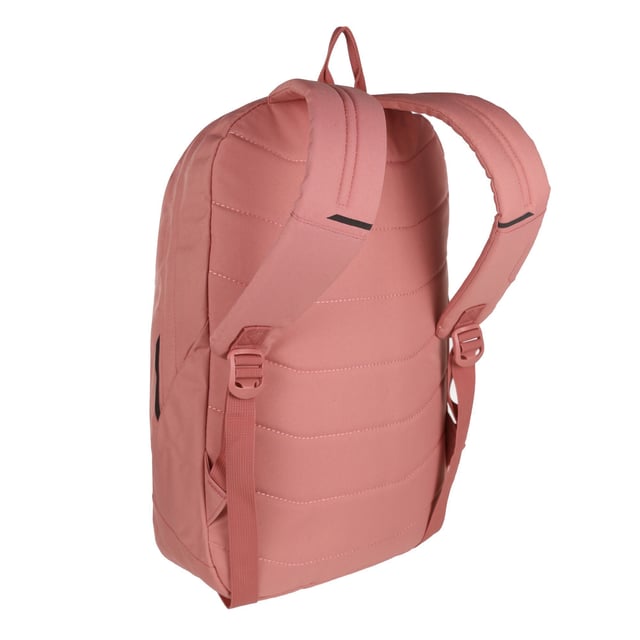 100% Polyester. Length: 45.5cm. Width: 29cm. Depth: 14.5cm. Adjustable Shoulder Strap, Key Clip, Padded Back Panel, Zip Pullers. Compartments: 1 Main Compartment. Pockets: 1 Internal Pocket, Stash Pocket. Sustainability: Made from Recycled Materials. Capacity: 18L.
