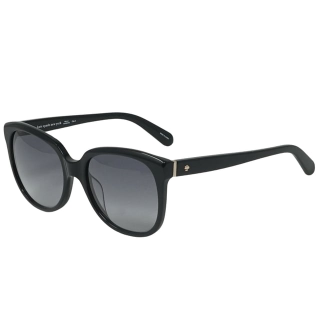 Kate Spade Bayleigh 0807 00 Black Sunglasses. Protect your eyes from the sun in style! The Kate Spade Bayleigh 0807 00 Sunglass provide 100% protection against UVA and UVB sunlight, and come with a branded sunglasses case and cleaning cloth. Look good and stay safe with these high-quality sunglasses.. Black Sunglass, Nose Bridge Width = 18mm, Lens Width = 55mm, Arm Length = 135mm. Branded Sunglasses Case and Cleaning Cloth Included. 100% Protection Against UVA &amp; UVB Sunlight and Conform to British Standard EN 1836:2005, Sunglasses, Sunglasses Case, Cleaning Cloth and Care Instructions all Included. Kate Spade Bayleigh 0807 00 Sunglass