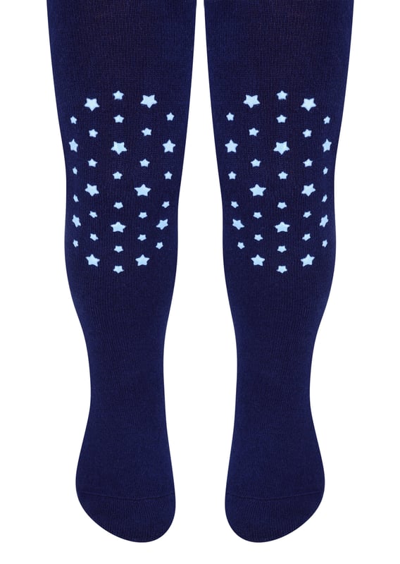 If you have little ones that love crawling around then these Cotton Candy Kids Tights with feet and knee grippers are the perfect solution for your little one's day of exploring the house! These socks come in 10 different great colours, including: Denim, Grey, Blue, Pink, Beige, Black, Navy Magenta and more! They are created and ideal for indoor use and even have 3 types of gripper designs on them: Stars, Hearts and Paw Prints! These tights have a non-slip gel gripper design on the foot and on the knees which is designed specifically for your young ones crawling around on the floor without slipping and sliding. Made from a cotton rich material that's gentle on their delicate skin and feet. This is ideal for your child to ensure less irritation and more comfort. These are for Boys and Girls and are available in two sizes: 1-2 Years & 2-3 Years, so not only is there plenty of choice for patterns, there’s size options as well. These socks are made from: 72% Cotton, 25% polyamide, 3% elastane, come in 10 different colours and are available in 2 Sizes: 1-2 Years & 2-3 Years. They are Machine Washable.