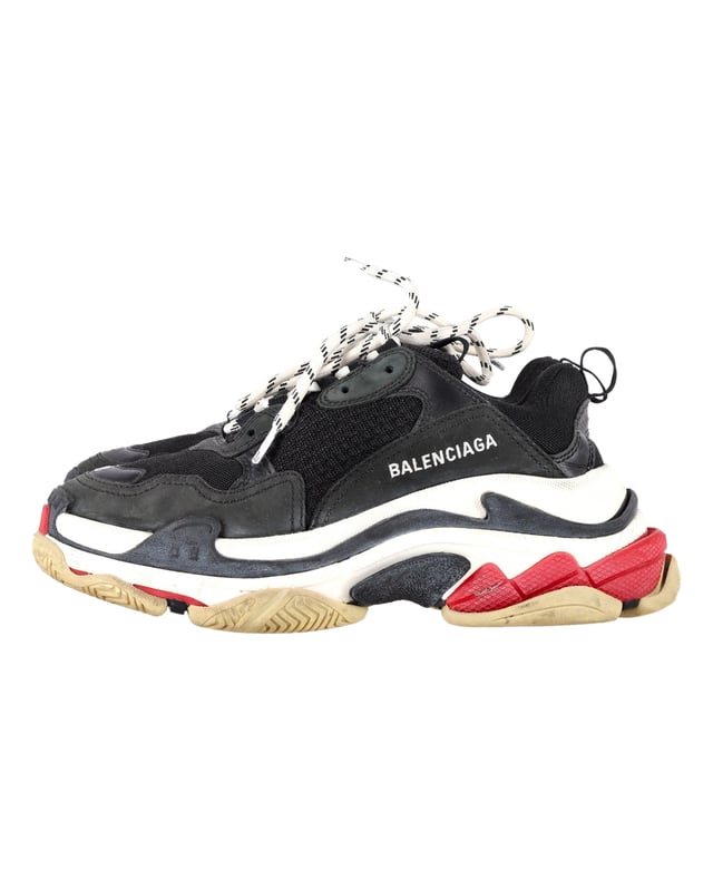 Balenciaga Triple S Sneakers in Black Polyester