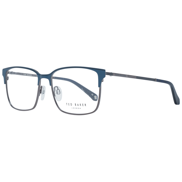 Ted Baker Square Unisex Navy Blue TB4294 Powell Glasses are a classic square style crafted from lightweight acetate. The adjustable nose pads and plastic temple tips provide comfort for all day use. Ted Baker's logo is embedded into the temples for brand authenticity.