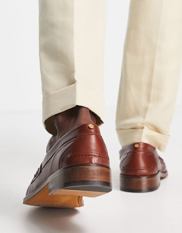 Noak made in Portugal loafers in tan leatherBrown