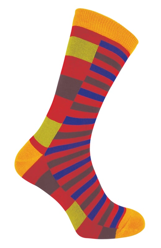 Miss Sparrow prides their products on the philosophy of making your feet feel great all year round. Whether it's their funky and stylish products, they bring you unique, exciting and fashionable accessories, full of individuality to give you the confidence to be you. If you're searching for fun and funky socks to gift a man or perhaps your the person who loves jazzing up their feet no matter where you are, look no further with these, creative and colourful patterned socks! With loads of patterns like spots, zig zags, argyle and more! You’ll be sure to make that big statement for your feet! The high bamboo content makes the sock far better than the normal cotton sock, wicking any excess moisture away from the foot and enhancing softness in general. These socks are also breathable and hypoallergenic antibacterial. They are made from 54% Bamboo, 22% Cotton, 16% Polyester, 6% Nylon, 2% Elastane. These socks are available in 6-11 UK and are safely machine washable. Do not dry clean, Do not iron, Do not bleach.