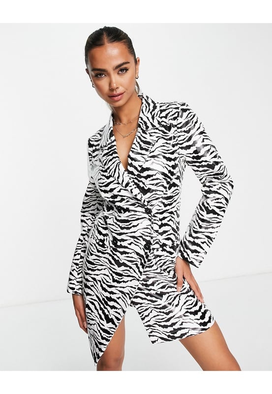 Zebra print blazer dress hotsell