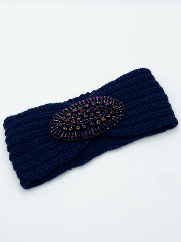 Navy Knitted Headband With Purple Jewel Detail
Colour: Purple
Onesize
Material: 100% Acrylic
SKU: W51117