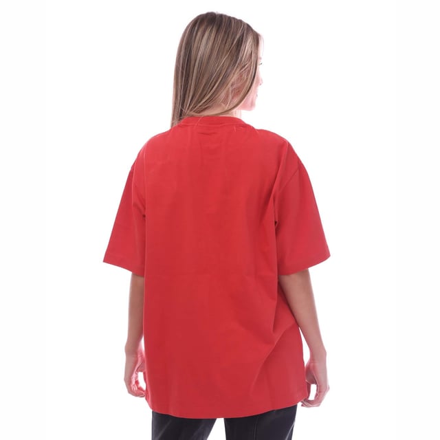 Ambrush Multicord T- Shirt in red.- Crew neck.- Short sleeves.- Ambush logo embroidered to the chest and the brand's iconic draw cords at the neckline.- Elasticated trims.- Straight hemline.- Relaxed fit.- 100% Cotton.- Ref.: BWAA0290012502