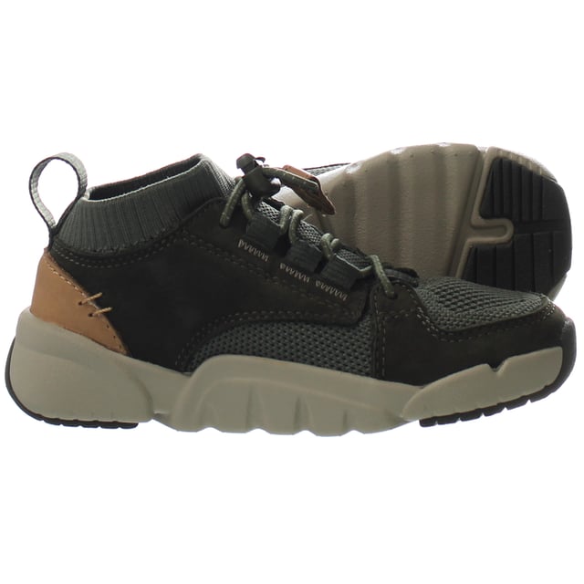 Clarks Tri Lunar Kids Dunkelgrüne Trainer