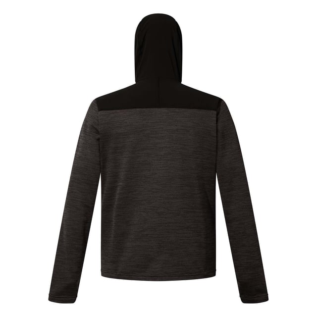 Mens Berghaus Thraskii Hooded Jacket in grey black.- Branded binding around the hood.- Full zip fastening.- Two zip hand pockets.- Woven stretch overlay.- Toasty marled fleece fabric keeps you warm throughout.- Wicking properties help you say yes to cosy  not to clammy.- Ref: 4A001751CU3