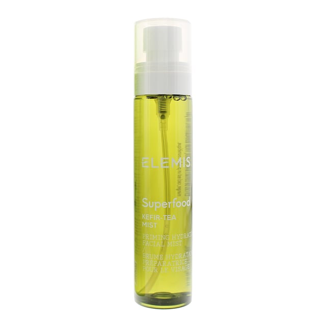 The Elemis Superfood Kefir Tea Mist is a refreshing 4-in-1 mist that hydrates, tones, primes and sets make up. The mist leaves a healthy and glowing looking complexion and is enriched with antioxidant-rich Coconut Water, Rooibos Tea and vegan Kefir Ferment.