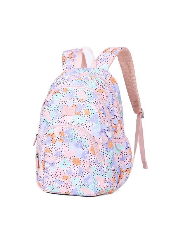 Mochila unisex. El cierre es con cremallera. Hay tres bolsillos internos abiertos. Hay tres bolsillos externos con cremallera y dos laterales abiertos. La bandolera es ajustable y extraíble en tejido. El mango está fabricado en nailon. Hay tres compartimentos internos. El material exterior es poliéster. Internamente está forrado en poliéster. Medidas: 30x17x43 cm. Producto de moda