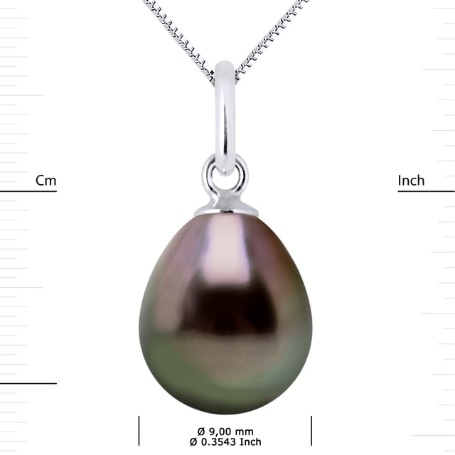 Gelede Hanger Echt gekweekte parel TAHITI Pear 9-10 mm - Kwaliteit A + - Deze hanger wordt geleverd met een zilveren ketting 925 duizendste beschikbaar - White Gold 375 duizendste - Garantie 2 jaar - Wordt geleverd in de doos met een certificaat van echtheid en internationale garantie - al onze juwelen zijn gemaakt in Frankrijk.