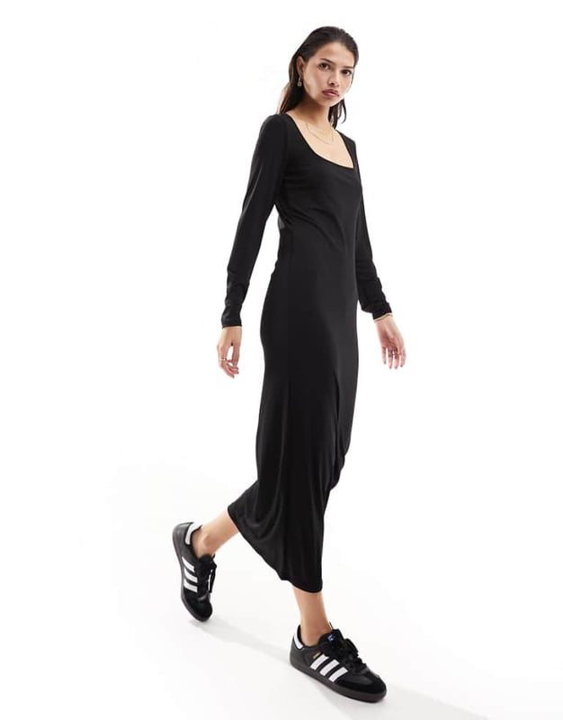 Dresses by Vila Low effort, high reward Plain design Square neck Long sleeves Regular fitSold By: Asos