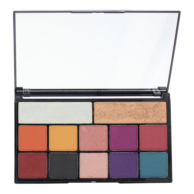 Revolution eye Shadow Palettes are vibrant, colourful and highly pigmented. Fantastic for your everyday makeup routine to transform looks. You will be spoilt for choice with this Cruelty Free and Vegan palette. Contains ten eye shadows and two highlighters.

How to Use Simply use the Makeup Revolution Create Fluffy Eye Brush R2 to apply the product onto your eyelids. Revolution also recommends as a top tip to use a pigment base to prevent fall out to amplify the pigment..