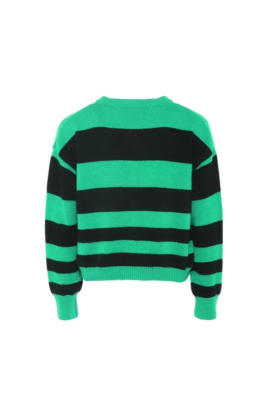 Mymo Pullover Damen Grün Schwarz