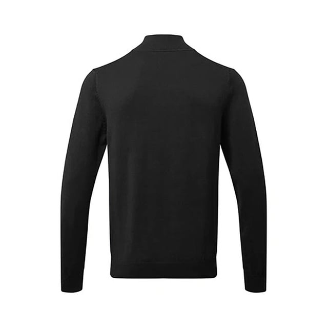 Embrace a modern silhouette with the cotton blend 1/4 zip sweatshirt. Features decorative tuck stitching and a ribbed knit on the cuffs and hem. Sizes (chest to fit): S (37in), M (40in), L (42in), XL (44in), XXL (47in), 3XL (49in). Materials: 87% cotton, 11% nylon, 2% elastane.