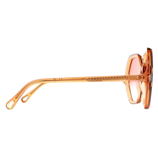 Las gafas de sol Chloe Round Womens Orange Crystal Pink Gradient Ch0008S Esther son un práctico estilo hexagonal elaborado en acetato ligero. El logotipo de Chloe aparece en las patillas delgadas para autenticidad de la marca.
