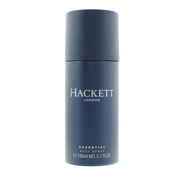 Hackett Essential Body Spray is a timeless and sophisticated fragrance product that adds a touch of class and elegance to a modern gentleman's grooming routine. Inspired by the British heritage and timeless style associated with the Hackett brand, this body spray offers a subtle yet alluring scent experience that complements your personal presence and confidence. Hackett Essential boasts a classic and refined fragrance that combines fresh, invigorating top notes with subtle woody and aromatic undertones. It's a versatile scent suitable for various occasions, perfect for the discerning gentleman. This body spray is formulated to provide long-lasting freshness, allowing you to maintain a captivating and sophisticated scent throughout the day or evening.  As part of the Hackett grooming line, this body spray embodies the brand's core values of British heritage, quality craftsmanship, and timeless style. It reflects the high standards and refined taste associated with Hackett. Hackett Essential Body Spray is designed for daily use, enhancing your personal grooming routine with a touch of sophistication and luxury. It's also versatile enough to complement formal occasions or casual outings.