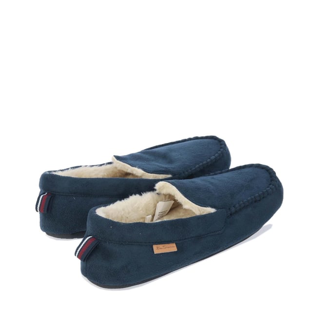 Ben sherman mens on sale moccasin slippers navy