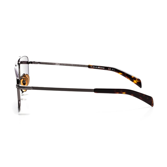7049GS Metal Frame Sunglasses

 Shape and design:
 - These David Beckham glasses have a rectangular silhouette.

 Frame material:
 - The frame of these glasses is made of metal.
 - The use of metal provides durability and lightness to the frame.
 - This makes the glasses durable and comfortable to wear.

 Metal temples:
 - The temples are also made of metal, matching the frame material.
 - The metal on the temples adds solidity and stability to the structure of the glasses.

 Brand details:
 - DB brand engraving on the lens.
 - These design elements help to clearly identify the model as part of the David Beckham eyewear collection.

 Glasses:
 - The lenses are of high quality.
 - These lenses provide excellent UV protection and sharp, clear vision.
 Measures: Lens height: 40 mm. Lens width: 59 mm. Bridge: 15 mm. Temples: 145 mm.
 Composition: Metal
 Care:
Use a soft, clean microfiber cloth to clean your sunglasses. This type of cloth will not scratch the lenses.
 Avoid using abrasive cleaning products, detergents, alcohol or acetone, as they can damage lenses and anti-reflective treatments.