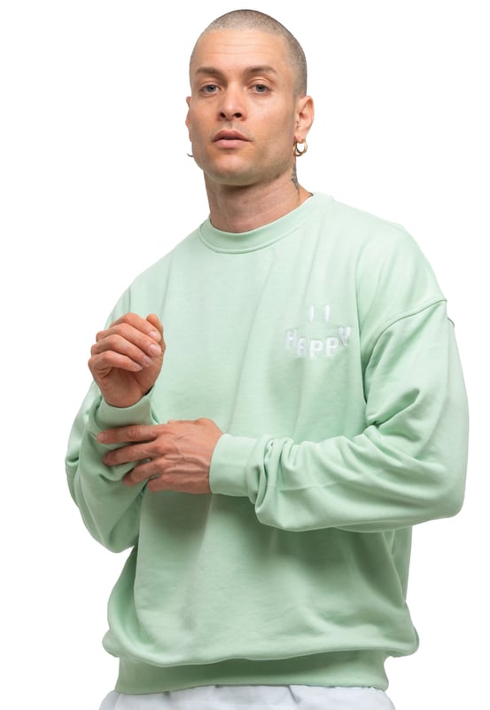Tom Barron Herren-Trainingsanzug-Set Happy mit Stickerei in Oversize