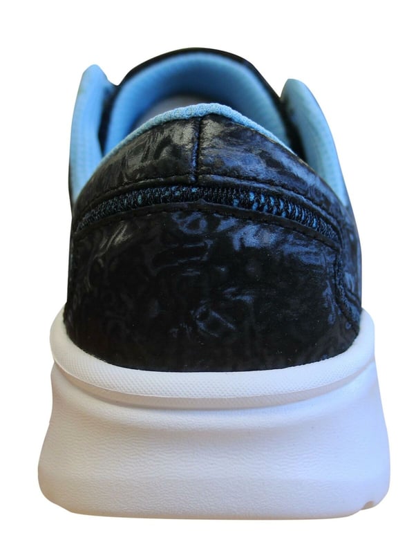 Supra Noiz Womens Trainers Black Blue Lace Up Casual Running Shoes