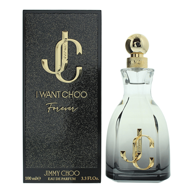 I Want Choo Forever is a Floral Fruity Gourmand for women, which was created by Sonia Constant and Louise Turner and launched in 2022 by Jimmy Choo. The fragrance contains top notes of Rose and Bitter Almond; with middle notes of Cherry, Vetiver and Jasmine; and base notes of Vanilla, Tonka Bean, Oakmoss and Amber. The notes make for a fun, friendly, playful scent ideal for the Autumn and Winter.