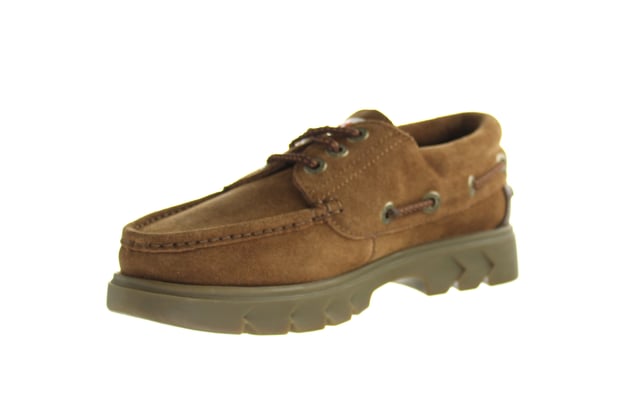 Patadas Lennon Slip-on Brown Suede cuero zapatos para hombre 1-15762