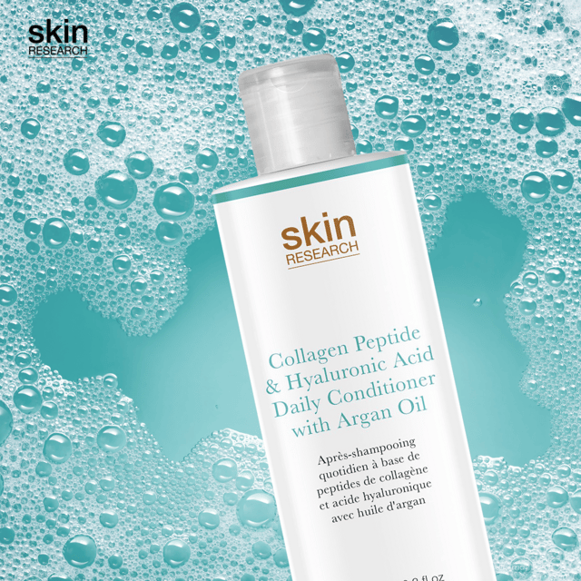 - Restores and revitalizes tired-looking hair
- Enhances manageability and shine without weighing hair down
- Promotes healthy hair growth and replenishes moisture

Transform tired-looking hair with our Collagen and Hyaluronic Acid conditioner enriched with natural hero ingredient, Argan Oil. This complete care and protection formula improves manageability and shine without weighing hair down. Experience boosted healthy hair growth and replenished moisture with the antioxidant power of Collagen, Hyaluronic Acid, and Aloe Vera, while Argan Oil adds elasticity and shine for a nourished and vibrant look.