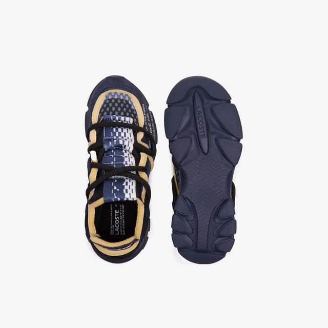 An innovative wardrobe featuring elevated styles  highly functional  which combines sport and fashion with a new creative spirit inspired by new ways of living. Brand new this season  the L003 Active Runway sneakers are a high-fashion take on the classic streetwear sneaker. This lifestyle shoe features a mixture of neoprene and mesh panels  so they’re sleek and breathable  while a unique lacing system and a chunky outsole gives them a premium look. - Lifestyle sneaker - Neoprene and mesh upper - Unique lace fastening - Lacoste branding to side - EVA midsole - Die Cut Ortholite insole - Chunky rubber outsole - Ref: 745SFA0002NB0
