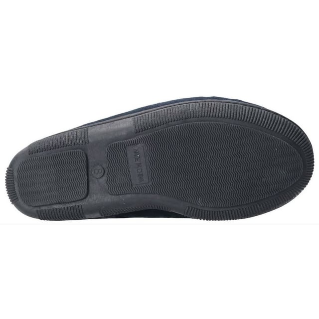 Hush Puppies Mens Ace Slip On Leather Slipper (Navy) Real suede upper. Faux fur lining and sock. Soft, flexible, hard wearing indoor/outdoor sole. Memory foam comfort sock. Gift boxed.