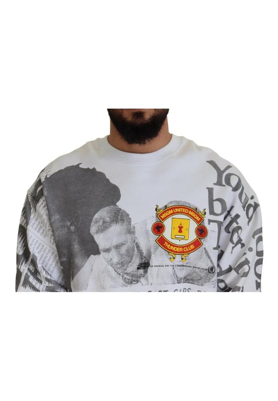 100% authentic MSGM crewneck pullover sweater
  Brand new with tags
  Classic white color
  Made from 100% cotton
  Logo details
  Perfect for men
Material: 100% Cotton