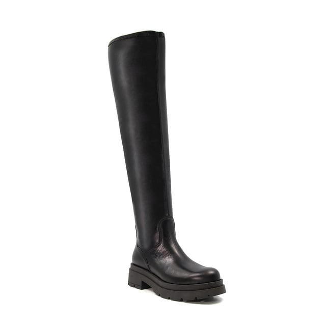 Dune Ladies Taurus Chunky Leather Knee High Boots