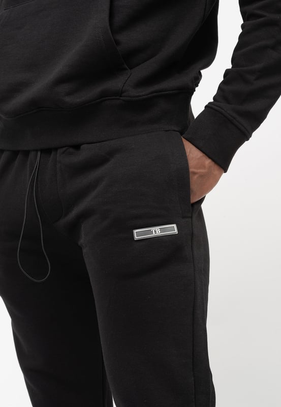 Tom Barron Herren-Trainingsanzug-Set mit Logo-Badge, Oversize