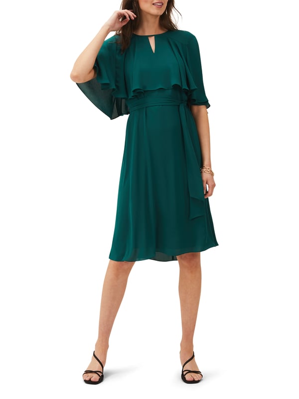 Elevate your wardrobe with the forest-green Alexia Layered Dress. Perfect for any occasion where style and comfort are key.