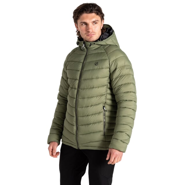 Outer Materials: 100% Polyamide. Lining Material: 100% Polyester. Fabric: Baffled, Performance. Filling: Iloft Ecofill. Design: Logo. Fabric Technology: Durable, Lightweight, Windproof. Neckline: Hooded. Cuff: Inner Elasticated. Sleeve-Type: Long-Sleeved. Packaway, Padded. Hood Features: Grown On Hood, Shockcord, Technical, Toggle Adjuster, Wired Peak. Fit: Snug Fit. Pockets: 2 Lower Pockets, Inner, Zip. Fastening: Full Zip. Hem: Shockcord Hem, Toggle Adjuster. XS: 36 in. S: 38 in. M: 40 in. L: 42 in. XL: 44 in. XXL: 48 in. 3XL: 51 in.