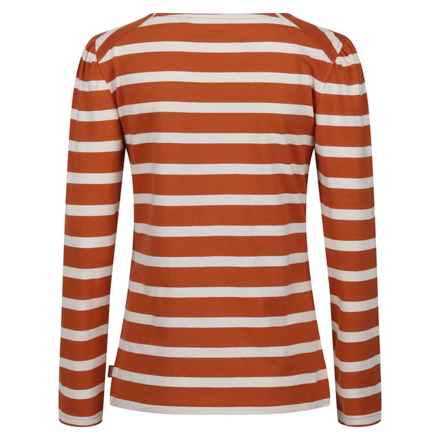 Material: Cotton, Polyester. Fabric: Yarn Dyed. Design: Contrast, Stripe. Neckline: Crew Neck. Sleeve-Type: Long-Sleeved. Fabric Technology: Durable. Gathered Sleeve Head, Shoulder Yoke.