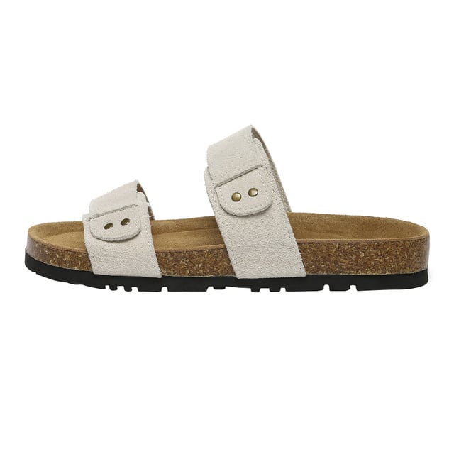 Scarlet showcasing a sleek, silky sheen finish, effortlessly blends style and practicality with its minimalist dual-strap design, appealing to women seeking both fashion-forward looks and utmost comfort.

Product No. EAU2013

Description:
- Cow Suede Upper
Fibre Lining and Insole
- EVA Sole