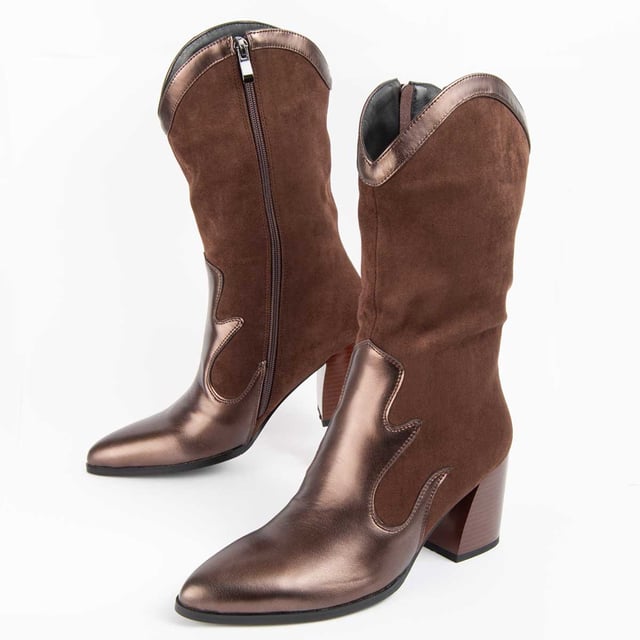 Women's heeled boots. Comfortable fit. Cushioned natural leather insole. Manufactured by other brands for our brand.
