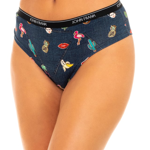 Brazilian panties made of elastic cotton.
 Elastic rubber waistband, with the brand's name consecutively embroidered.
 Comfortable and breathable fabric.
 Anatomical front, with the ability to hold without squeezing.
 Seams seen in tone.
 Composition: 95% Cotton, 5% Elastane
 Care:
Wash at max temperature 40ºC.
 -Do not use bleach.
 -Supports dry cleaning.
 -Allows you to use a dryer.
 -Iron at max temperature. 130ºC.