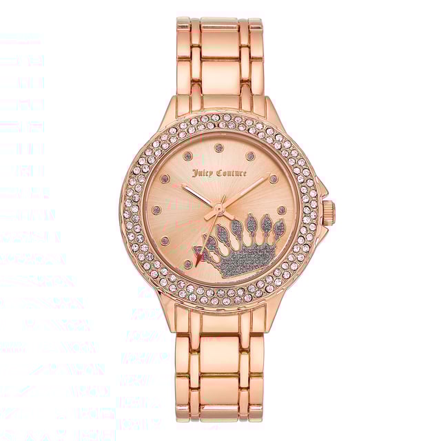 Gender
Women


Main color
Rose Gold


Clockwork
Quartz: Battery


Display format
Analog


Water resistance
0 ATM


Closure
Folding Clasp


Functions
No Extra Function


Case color
Rose Gold


Case width
36mm


Case length
36mm


Facing
Rhine Stone


Wristband color
Rose Gold


Strap connecting width
16mm


Wrist circumference (max.)
21.5mm


Shipment includes
Watch Box, Documentation


Style
Fashion


Case height
9mm


Glass
Mineral Glass


Display color
Rose Gold


Power reserve
No automatic


bezel
none
