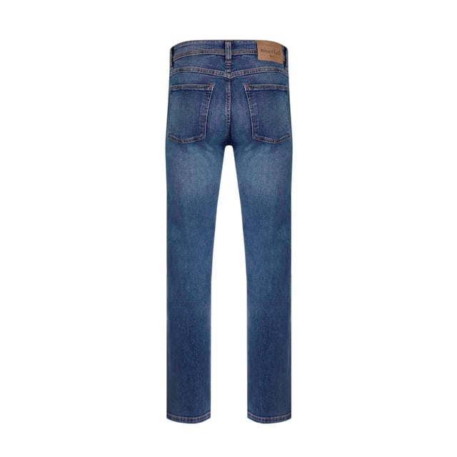 98% Cotton, 2% Elastane. Fabric: Denim, Stretch, Vintage Wash. Design: Logo. Pockets: 2 Side Pockets, 2 Back Pockets, 1 Coin Pocket. Fastening: Button, Zip Fly. Belt Loops. Fit: Straight.