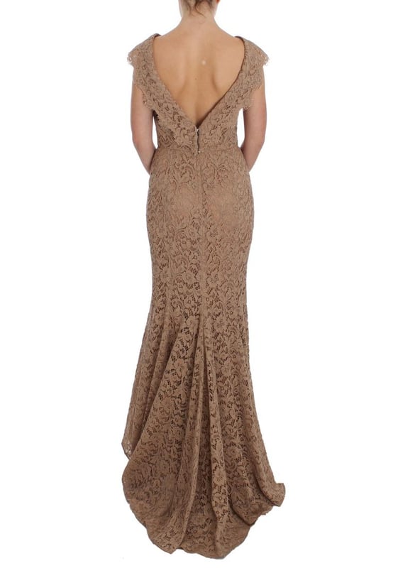 Marke: Dolce & Gabbana  
Stil: Maxi-Sheath-Kleid  
Farbe: Pink  
Material: 55% Baumwolle, 20% Nylon, 25% Viskose  
Futter: 96% Seide, 4% Elastan  
Seidiger Stretch-Innenfutter für zusätzlichen Komfort  
Reißverschluss hinten für ein einfaches Anziehen  
Logodetails auf dem Kleid  
Hergestellt in Italien  