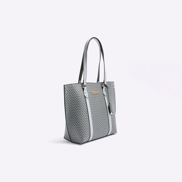 River Island Womens Shopper Bag Grey Ri Monogram