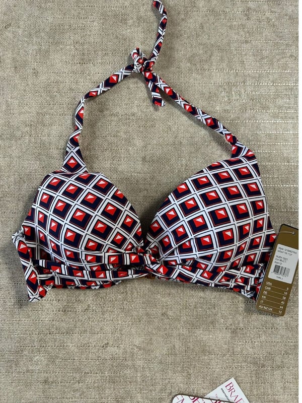 Quayside by Moontide Wrap Triangle Top. This product is recommended as cold wash only. Please note that the product may appear lighter/darker than the image, due to lighting during the photoshoot.