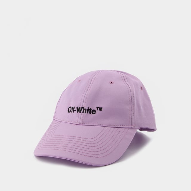 The finishing touch for a decal look that's on trend in every situation? An Off-White cap. Material: cotton. Colour : Violet - Lilac Black.